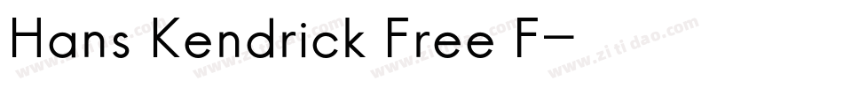 Hans Kendrick Free F字体转换
